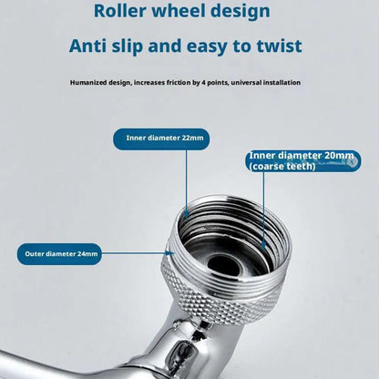 Heavy Metal Universal 1080° Rotation Faucet Sprayer Head Aerator Extender For Kitchen Washbasin Extension Sink Tap Nozzle